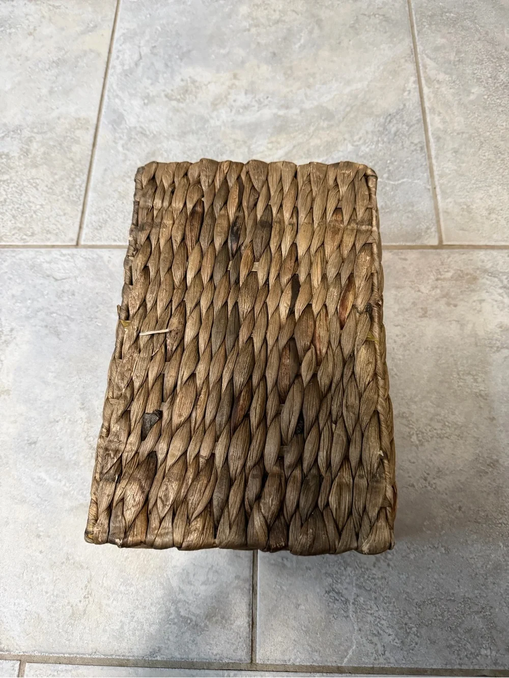 The Container Store Woven Storage Basket in Dark Brown